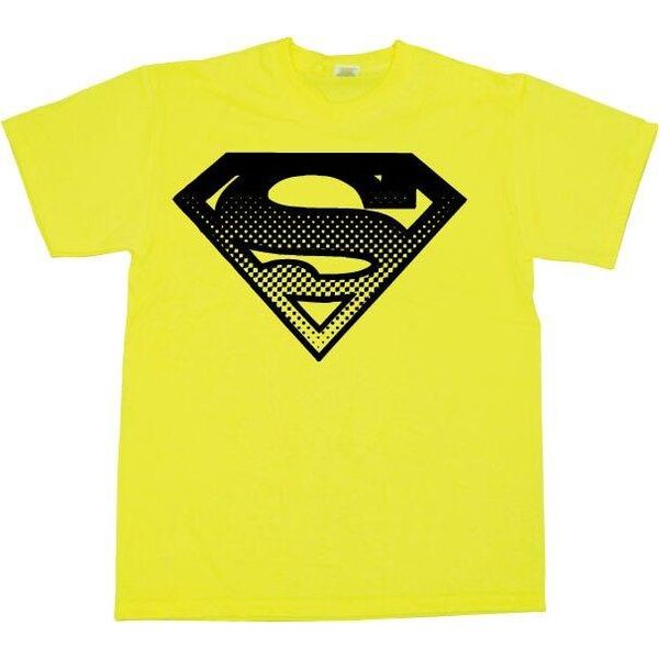 Maglietta Superman Halftone Shield - Xx-Large - Giallo-image
