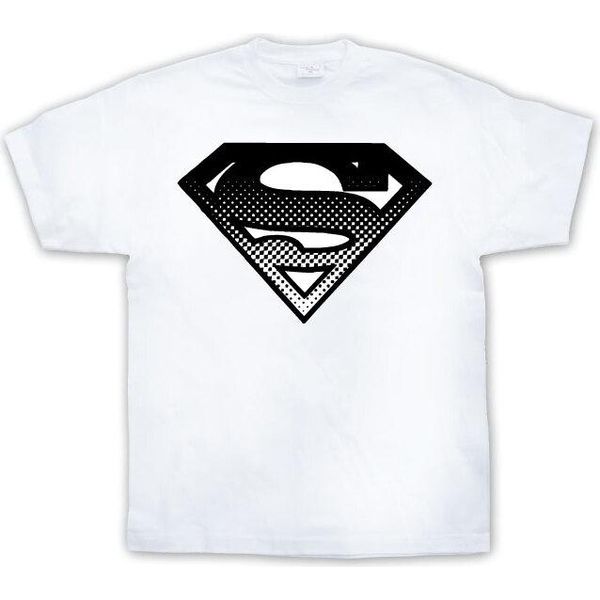 Maglietta Superman Halftone Shield - X-Large - Bianco-image