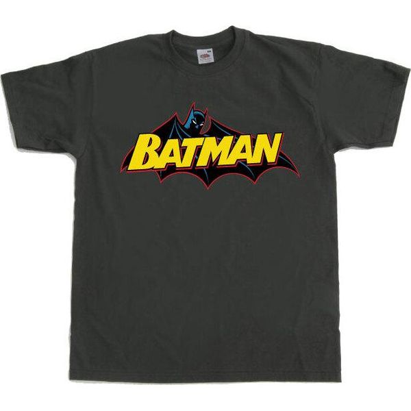 Maglietta Batman Retro Logo - Piccola - Grigio Scuro-image