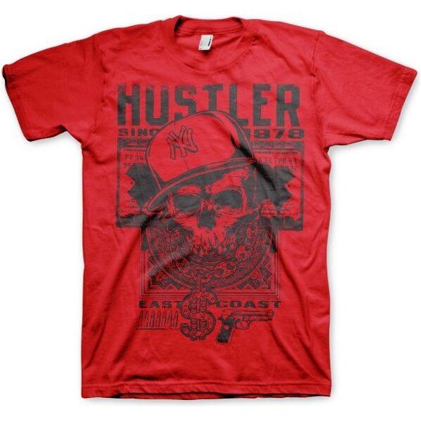 T-Shirt New York Hustler - Media - Rosso-image