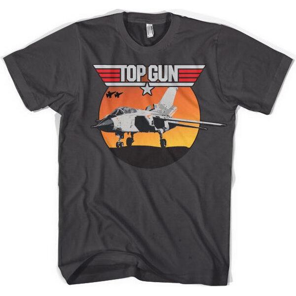 Top Gun - Maglietta Sunset Fighter - Grande - Grigio Scuro-image
