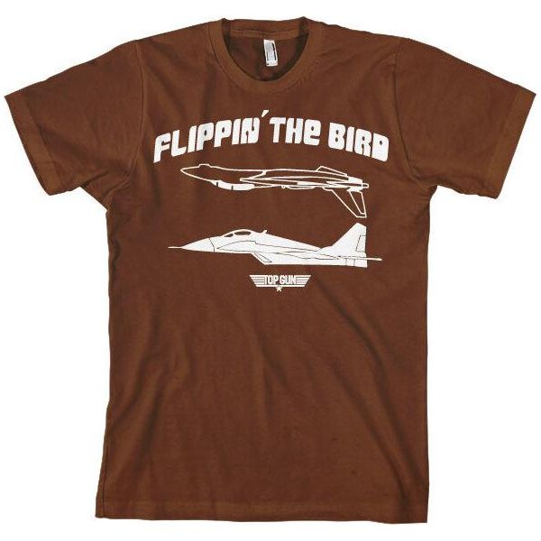 Top Gun - Maglietta Flippin� The Bird - Piccola - Marrone-image