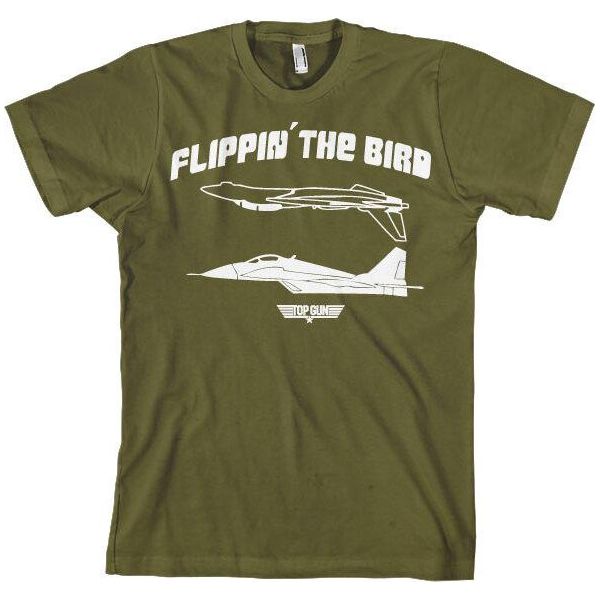 Top Gun - Maglietta Flippin� The Bird - Small - Olive-image