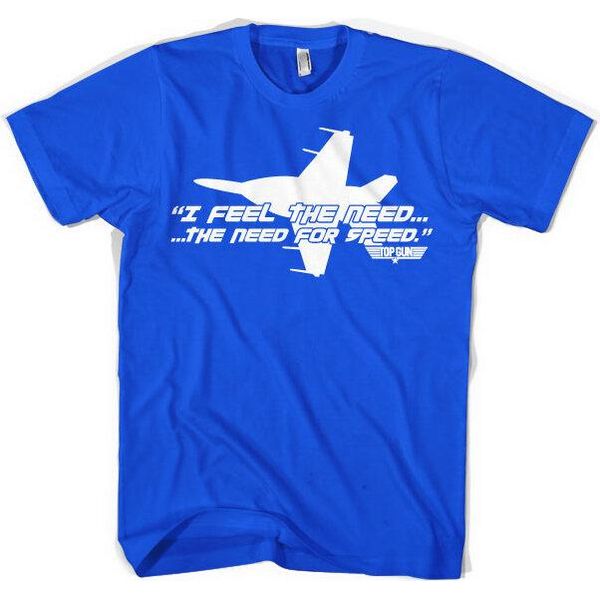Top Gun - Maglietta I Feel The Need For Speed - Grande - Blu-image