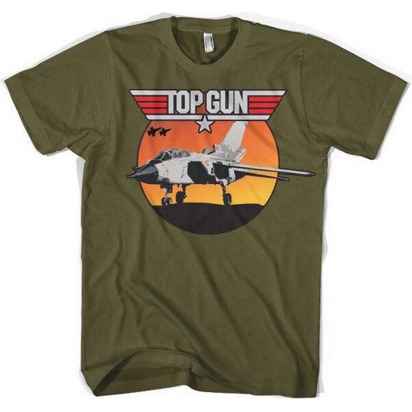 Top Gun - Maglietta Sunset Fighter - X-Large - Oliva-image