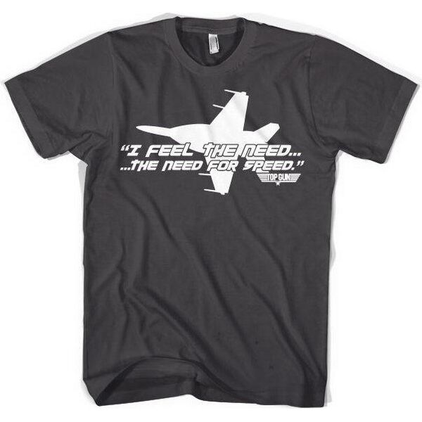 Top Gun - Maglietta I Feel The Need For Speed - Xx-Large - Grigio Scuro-image
