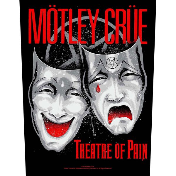 Motley Crue - Toppa "Theatre Of Pain"" RO5305 (Taglia Unica) (Nero/Rosso/Bianco)"-image
