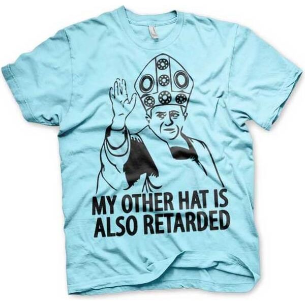 Maglietta "My Other Hat Is Also Retarded"" - Large - Skyblue"-image