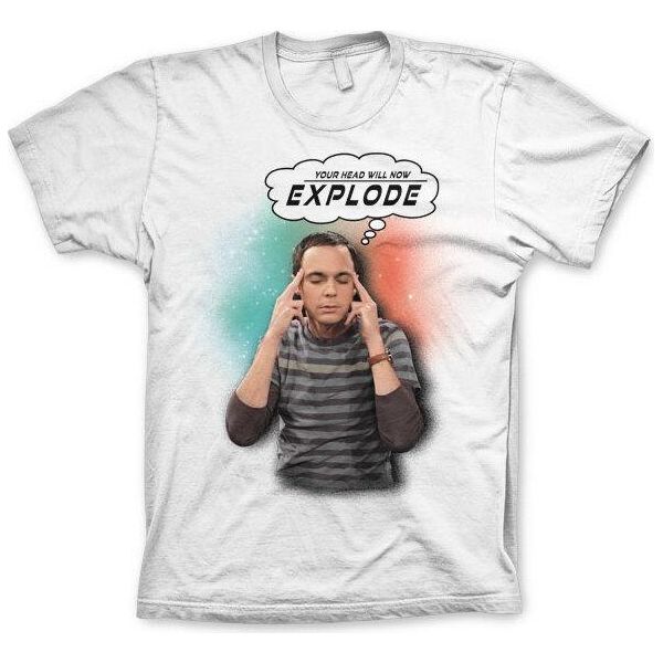Sheldon - La Tua Testa Ora Esploderà - Maglietta Media - Bianco-image