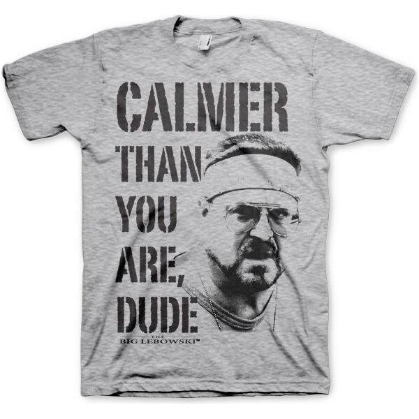 Maglietta "Calmer Than You Are, Dude"" - X-Large - Grigio-Erba"-image