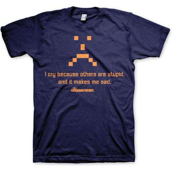 Maglietta I Cry Because Others Are Stupid - Piccola - Navy-image