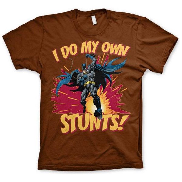 Batman - Maglietta "I Do My Own Stunts"" - X-Large - Marrone"-image