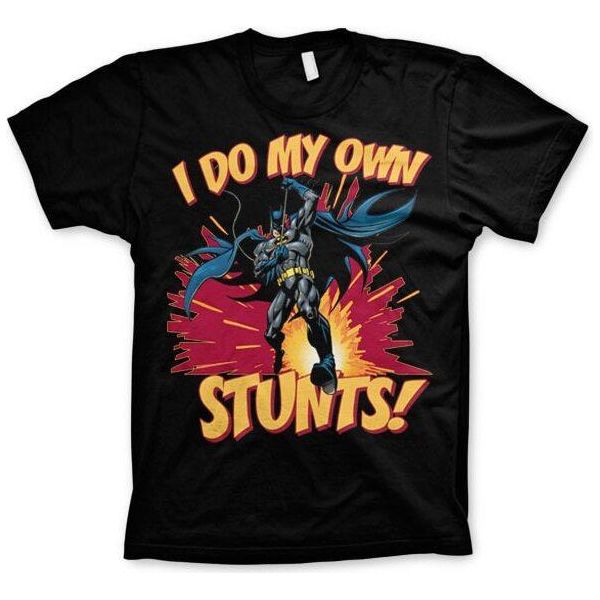 Batman - Maglietta "I Do My Own Stunts"" - Media - Nero"-image