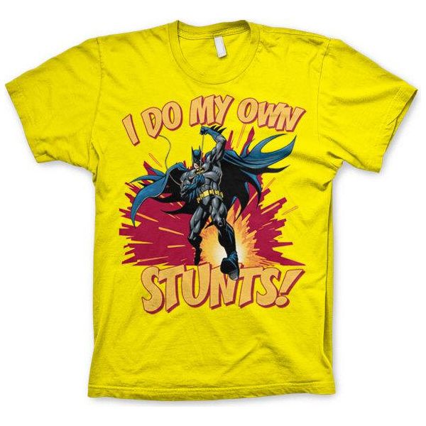 Batman - Maglietta "I Do My Own Stunts"" - Media - Giallo"-image