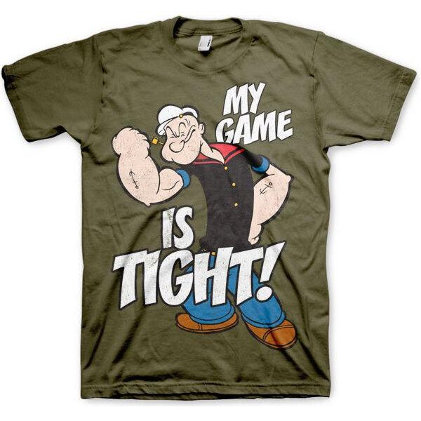 Popeye - Maglietta "Game Is Tight"" - Xx-Large - Olive"-image