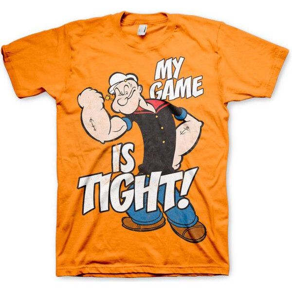 Popeye - Maglietta "Game Is Tight"" - Xx-Large - Arancione"-image