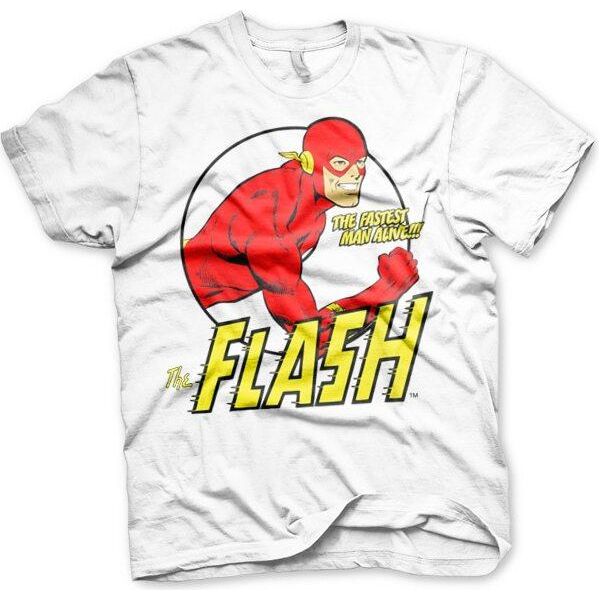 The Flash - Maglietta Dell'uomo Più Veloce Del Mondo - Piccolo - Bianco-image