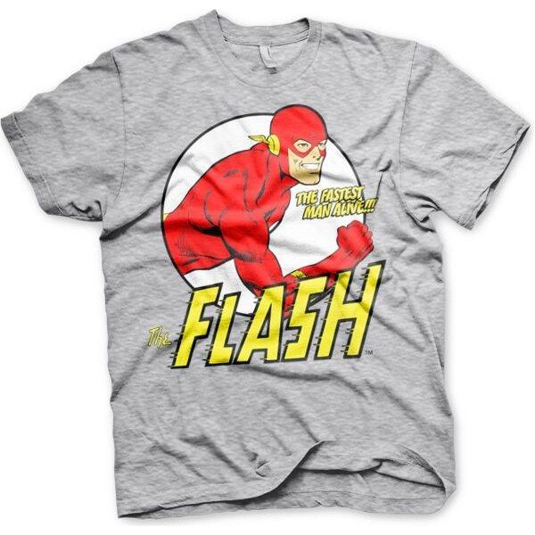 The Flash - Maglietta Dell'uomo Più Veloce Del Mondo - Grande - Grigio-Erba-image