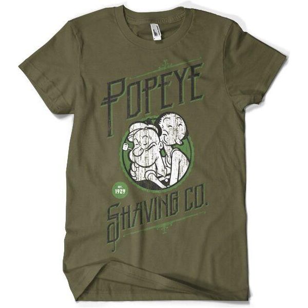 Maglietta Popeye�S Shaving Co - Media - Olive-image