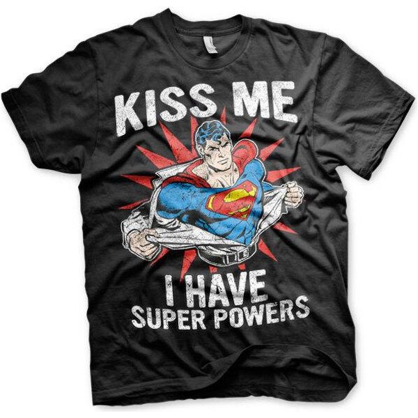 Maglietta Kiss Me - I Have Super Powers - Small - Nero-image