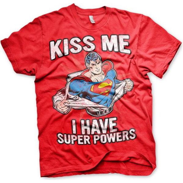 Maglietta Kiss Me - I Have Super Powers - Xx-Large - Rosso-image