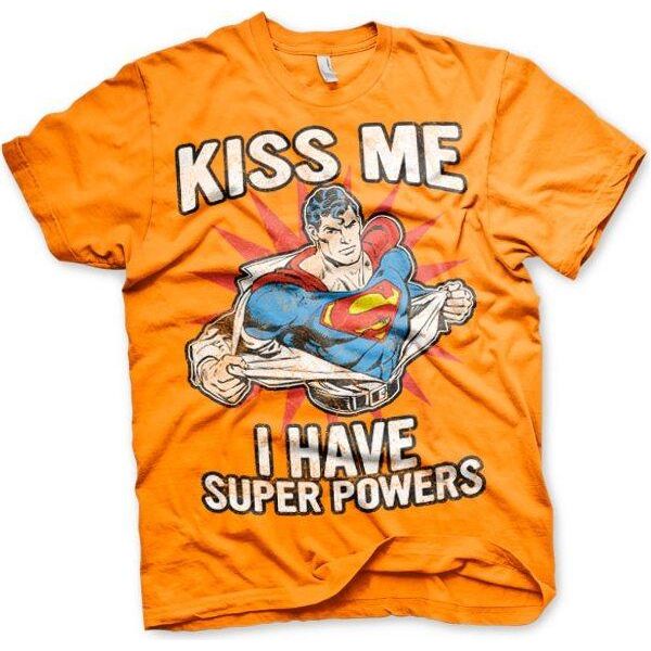 Maglietta Kiss Me - I Have Super Powers - X-Large - Arancione-image