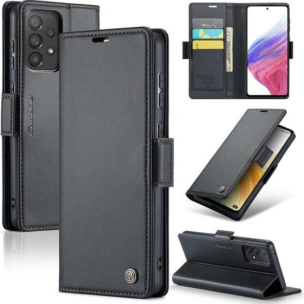 Custodia Galaxy A53 5G, Custodia In Pelle Con Funzione Stand Per Samsung Galaxy A53 5G Nero-image