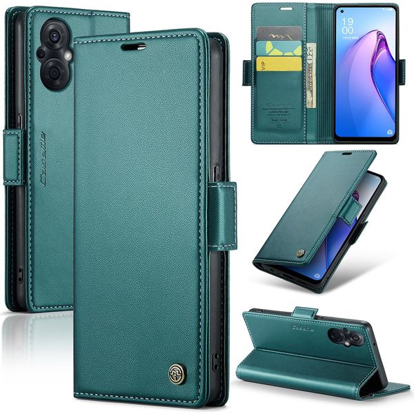 Custodia Oppo Reno8 Z, Custodia In Pelle Con Funzione Stand Per Oppo Reno7 Z 5G /Reno7 Lite /Reno8 Lite /F21 Pro 5G /Reno8 Z Verde-image