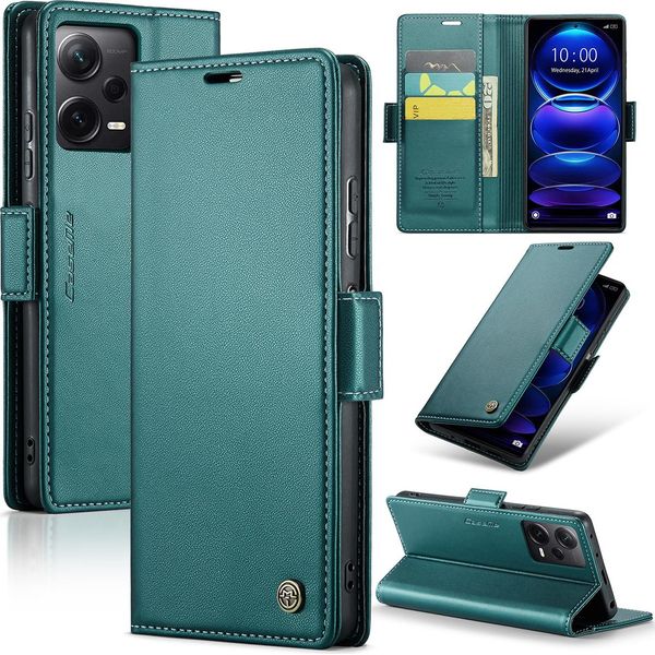 Custodia Redmi Note 12 Pro+, Portafoglio In Pelle Con Funzione Stand Per Xiaomi Redmi Note 12 Pro+ Verde-image