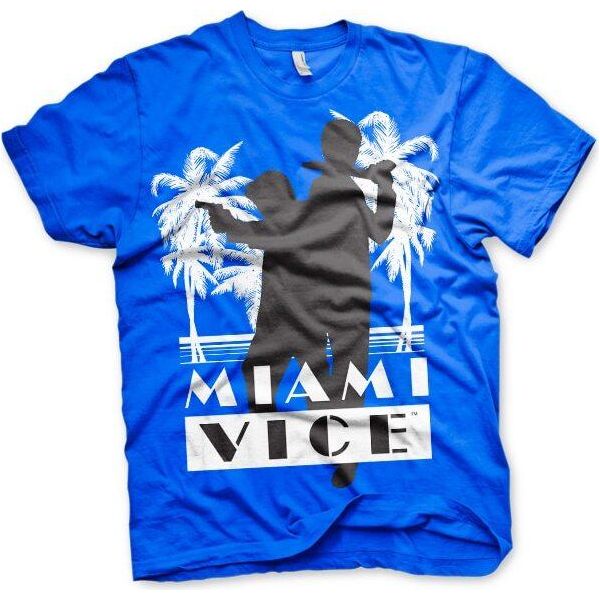 Maglietta Miami Vice Silhouettes - Xx-Large - Blu-image