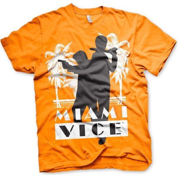 Maglietta Miami Vice Silhouettes - Piccola - Arancione-image