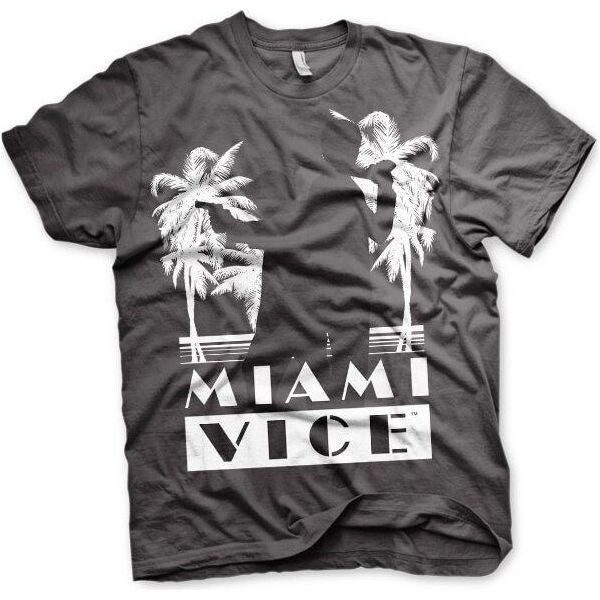 Maglietta Miami Vice Silhouettes - Small - Grigio Scuro-image