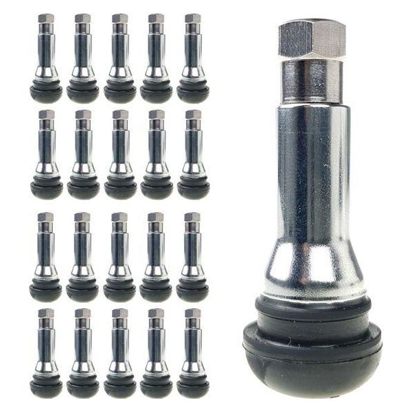 20X TR414 Valvole In Gomma, A Scatto, Per Pneumatici Tubeless, Chrom-image
