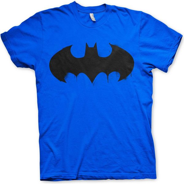 Maglietta Batman Inked Logo - Media - Blu-image