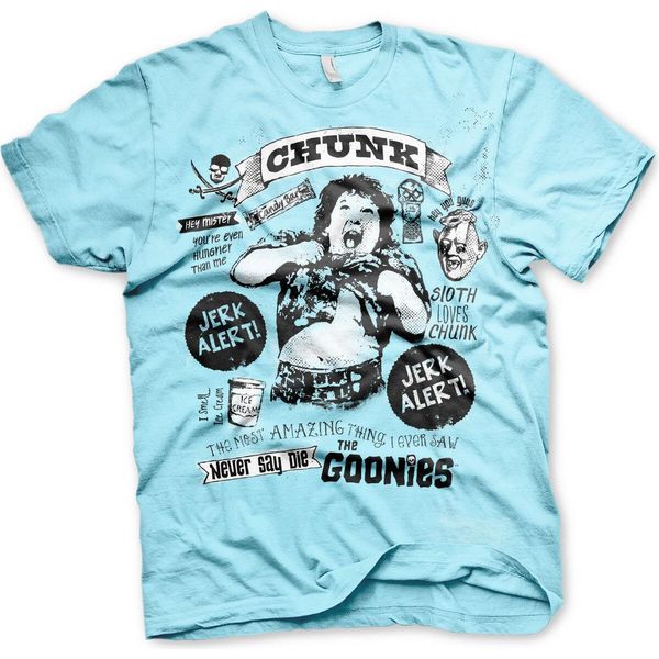 Goonies - Maglietta Chunk Jerk Alert - Xx-Large - Blu Cielo-image