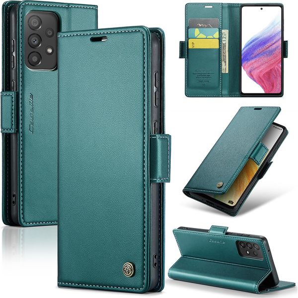 Galaxy A53 5G Case, Rfid Blocking Card, Advanced Flip Custodia In Pelle Con Funzione Stand Per Samsung Galaxy A53 5G Verde-image