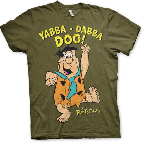 Maglietta Yabba-Dabba-Doo - Grande - Olive-image