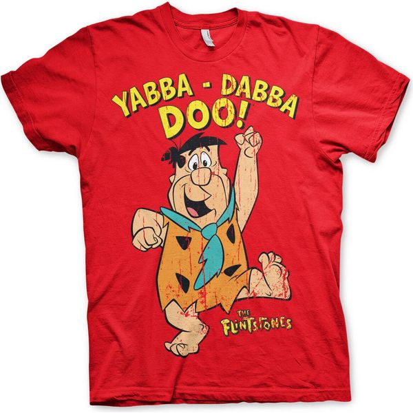 Maglietta Yabba-Dabba-Doo - Media - Rosso-image