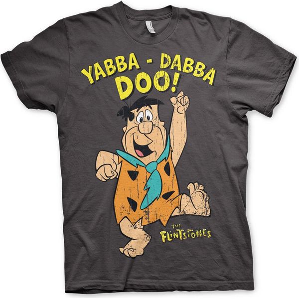 Maglietta Yabba-Dabba-Doo - Grande - Grigio Scuro-image