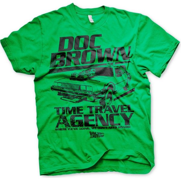 Maglietta Doc Brown Time Travel Agency - X-Large - Verde-image