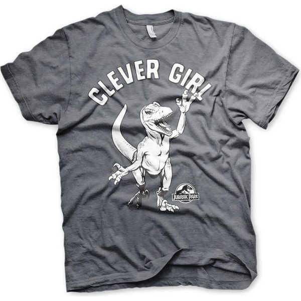 Maglietta Clever Girl - Large - Dark-Heather-image