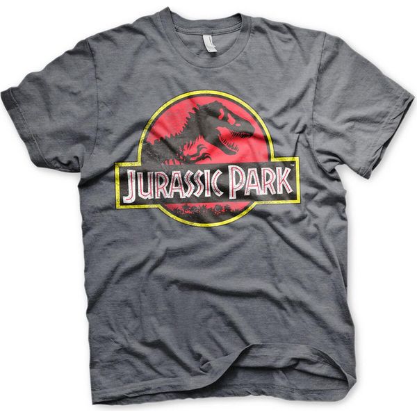 Maglietta Jurassic Park Con Logo Distressed - Medium - Dark-Heather-image