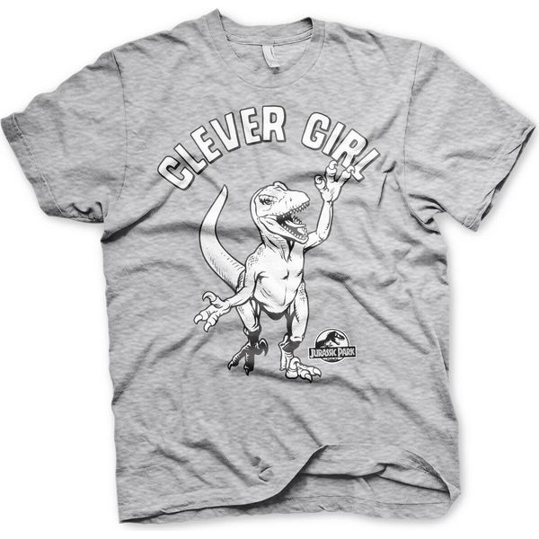 Maglietta Clever Girl - Medium - Heather-Grey-image