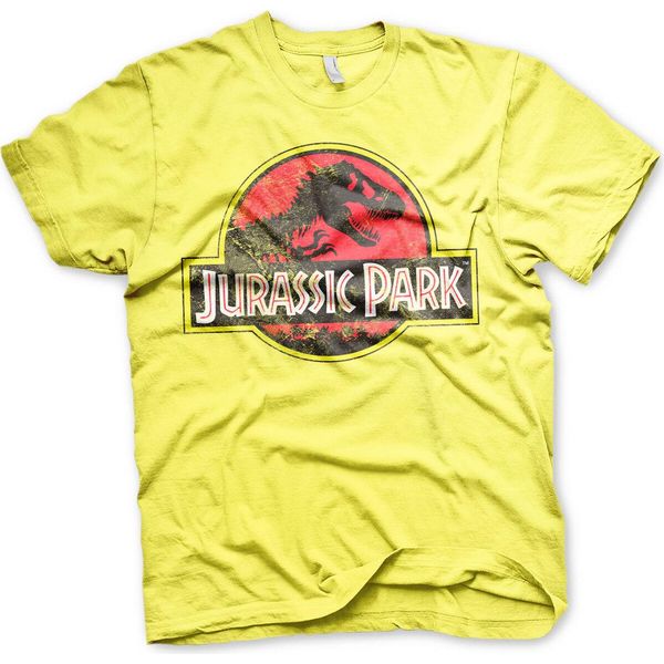 Maglietta Con Logo Distressed Jurassic Park - Media - Giallo-image