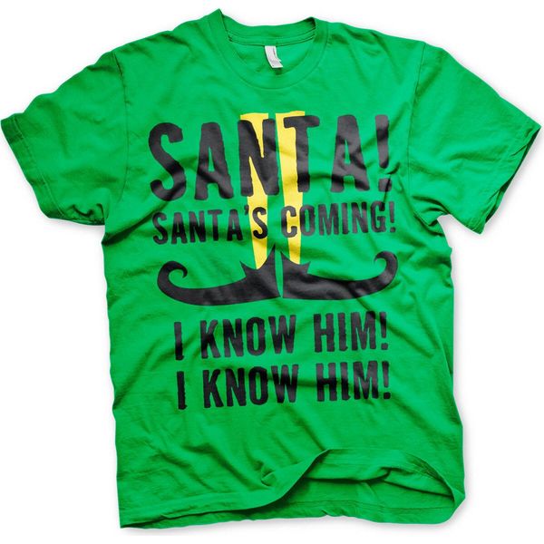 Maglietta Elf - Babbo Natale Sta Arrivando - Piccolo - Verde-image