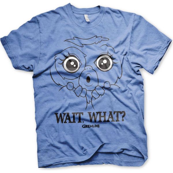 Gremlins - Aspetta. Cosa? Maglietta - Xx-Large - Blue-Heather-image