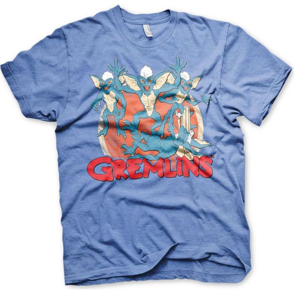 Maglietta Del Gruppo Gremlins - X-Large - Blue-Heather-image