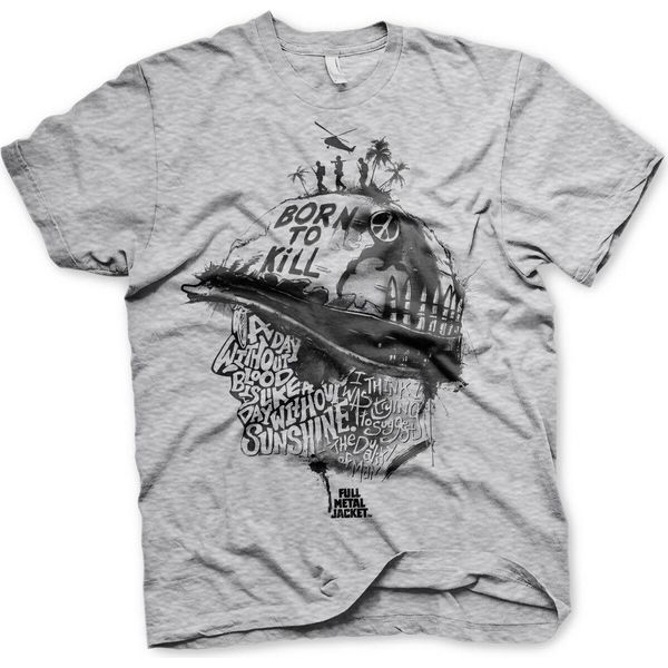 Maglietta "Full Metal Jacket Sayings"" - Media - Grigio-Erba"-image