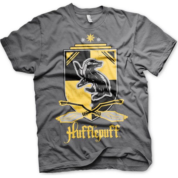 Harry Potter - Maglietta Hufflepuff - Xx-Large - Grigio Scuro-image