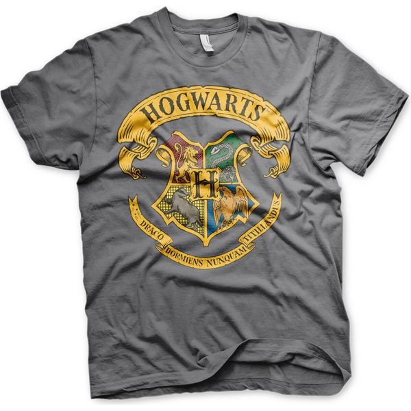 Harry Potter - Maglietta Con Stemma Di Hogwarts - Xx-Large - Grigio Scuro-image